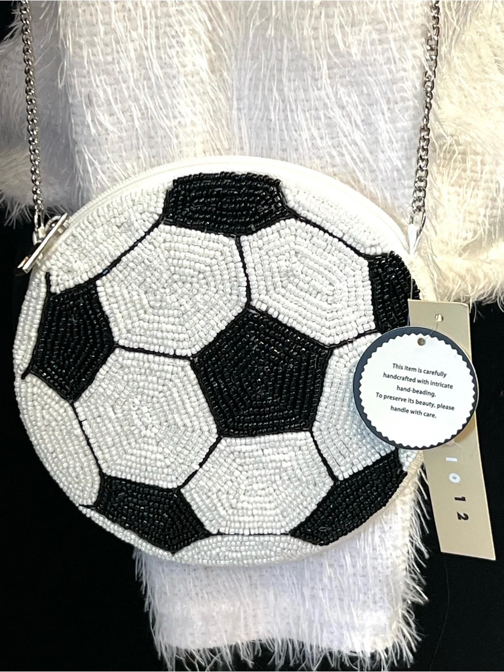⚽️Studio 12 Hand-Beaded Soccer Ball Crossbody Bag-NWT⚽️